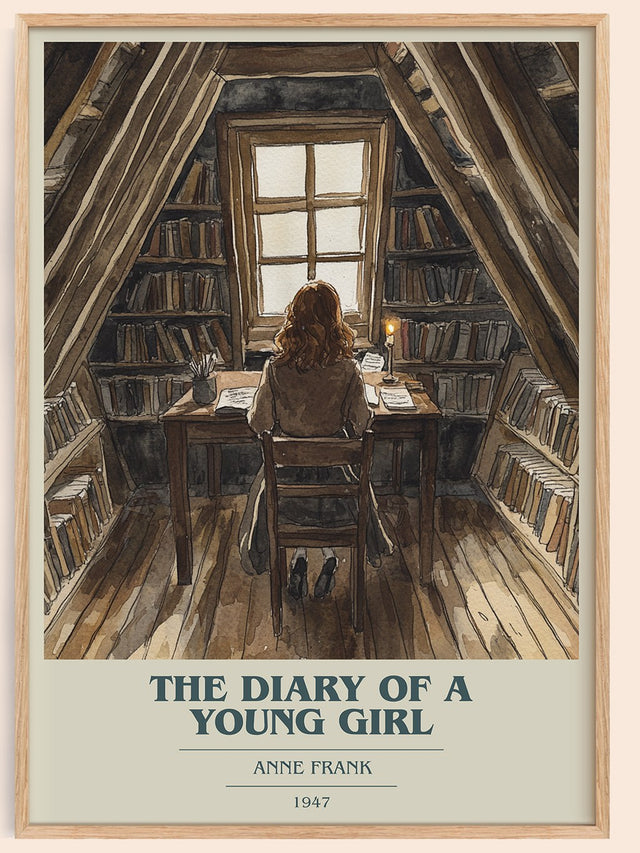 The Diary Of A Young Girl Book Cover Poster by Anne Frank