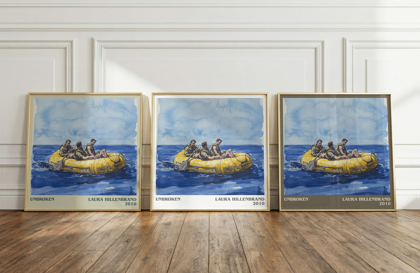Unbroken literary print framed by window – literary home decor