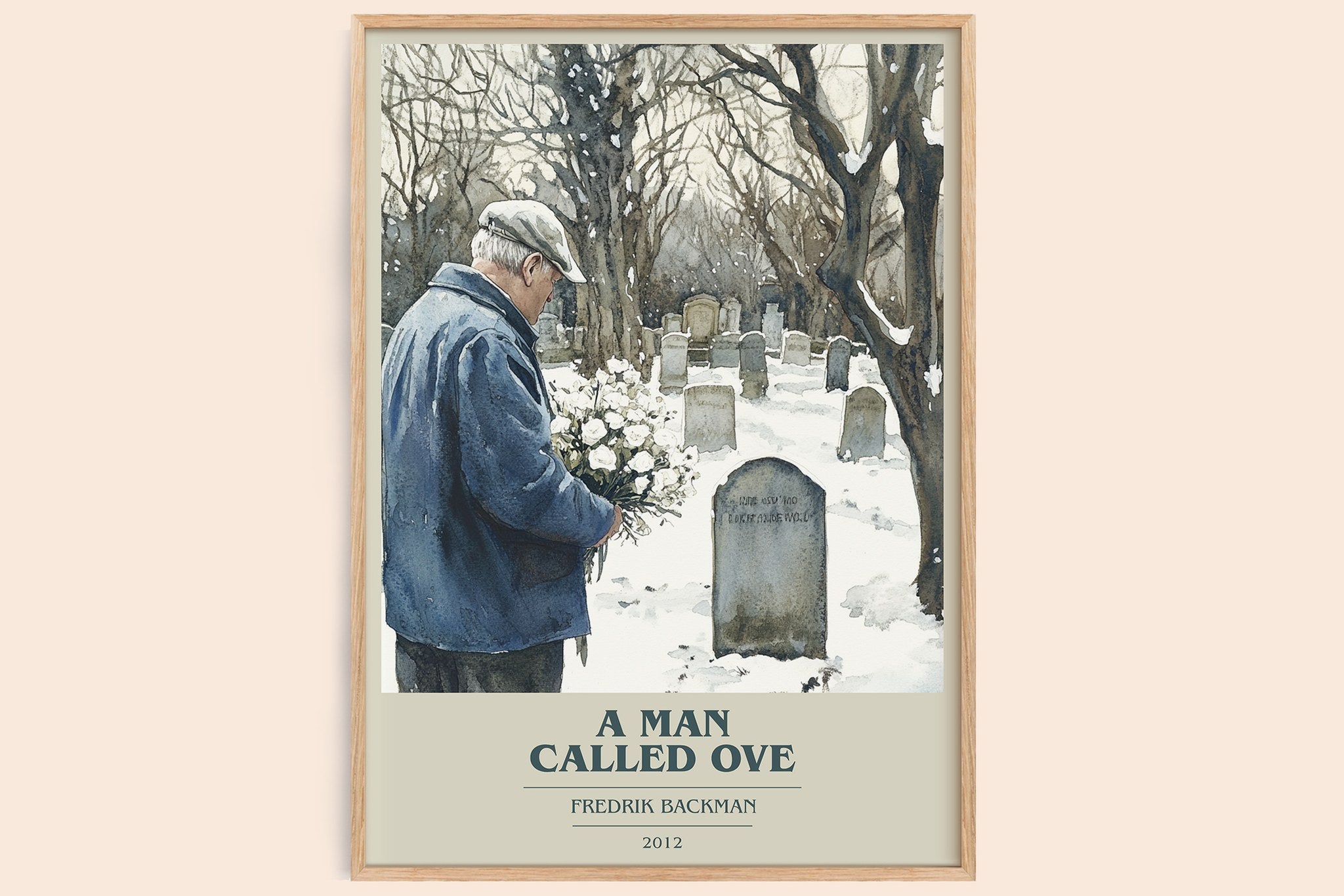A Man Called Ove Book Cover Poster by Fredrik Backman