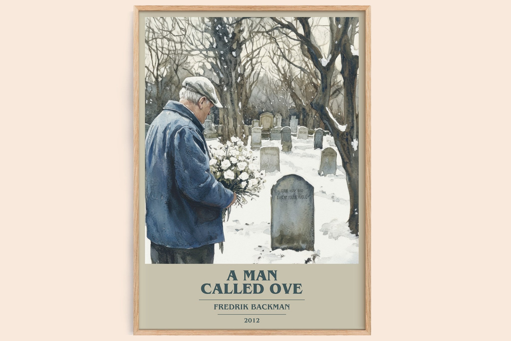 A Man Called Ove Book Cover Poster by Fredrik Backman