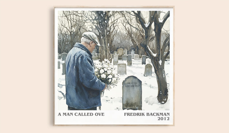 A Man Called Ove Literary Art Print by Fredrik Backman (Square style)