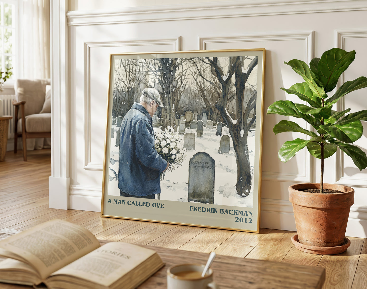 A Man Called Ove literary poster paired in gallery wall – literary art prints