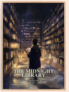 The Midnight Library Book Watercolour Illustration by Matt Haig