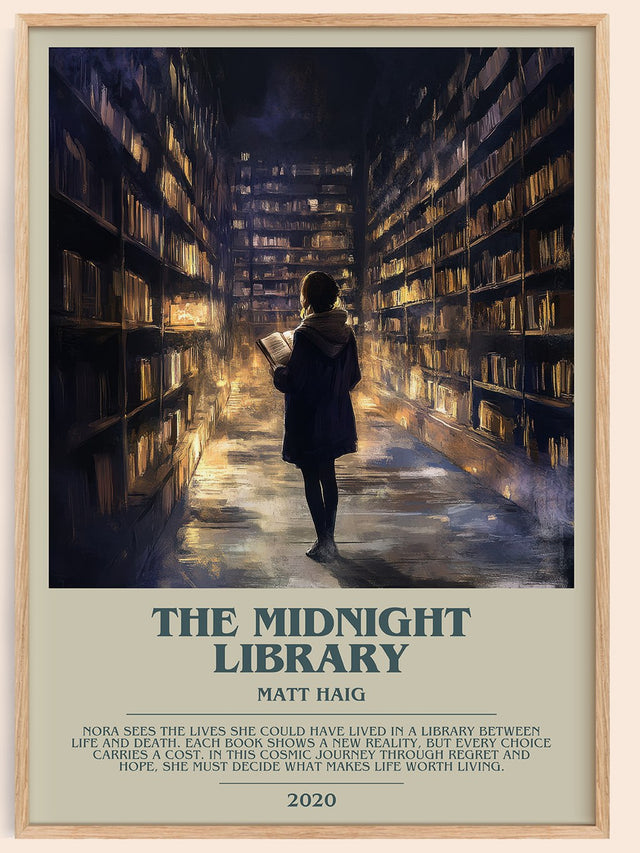 The Midnight Library Bookish Wall Art by Matt Haig