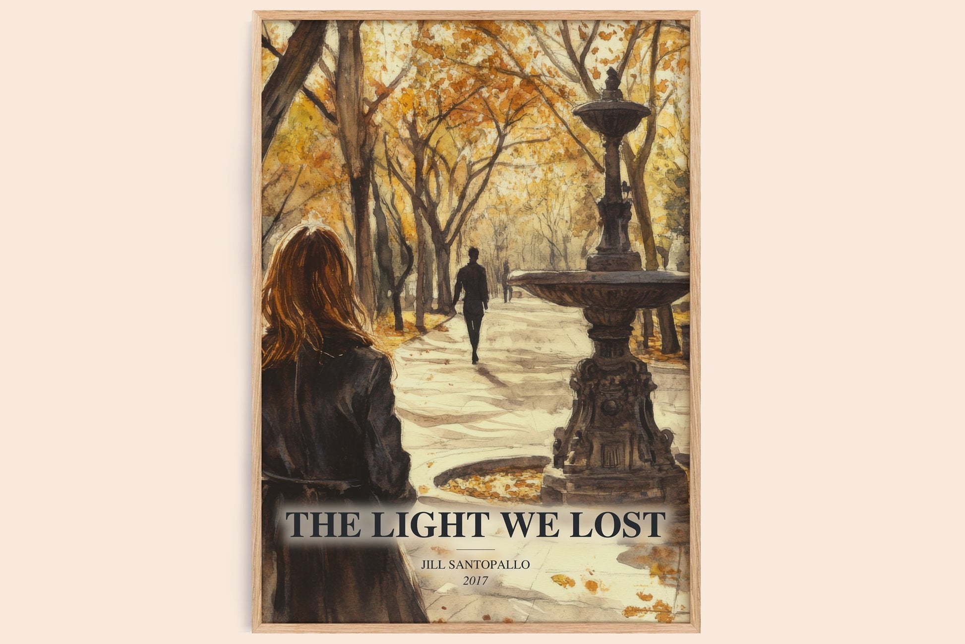 The Light We Lost watercolour book poster by Jill Santopallo – framed literary art print