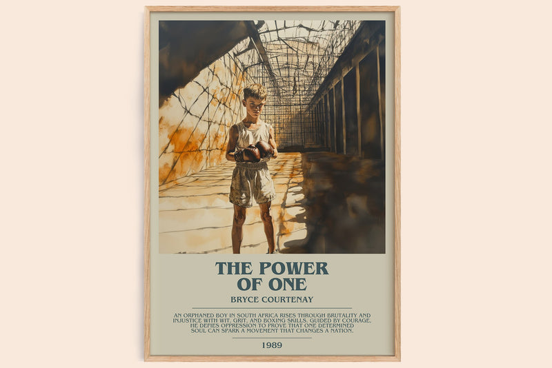 The Power of One Bookish Wall Art by Bryce Courtenay (Modern style)