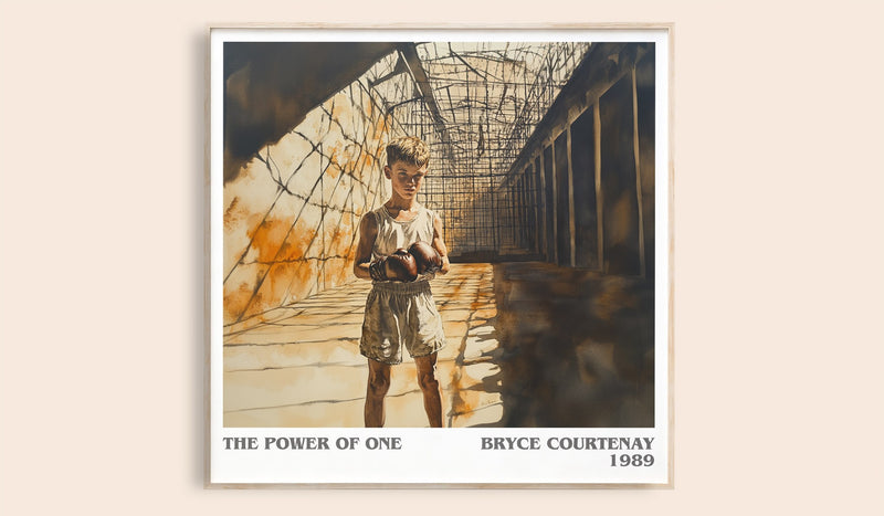 The Power of One Literary Art Print by Bryce Courtenay (Square style)