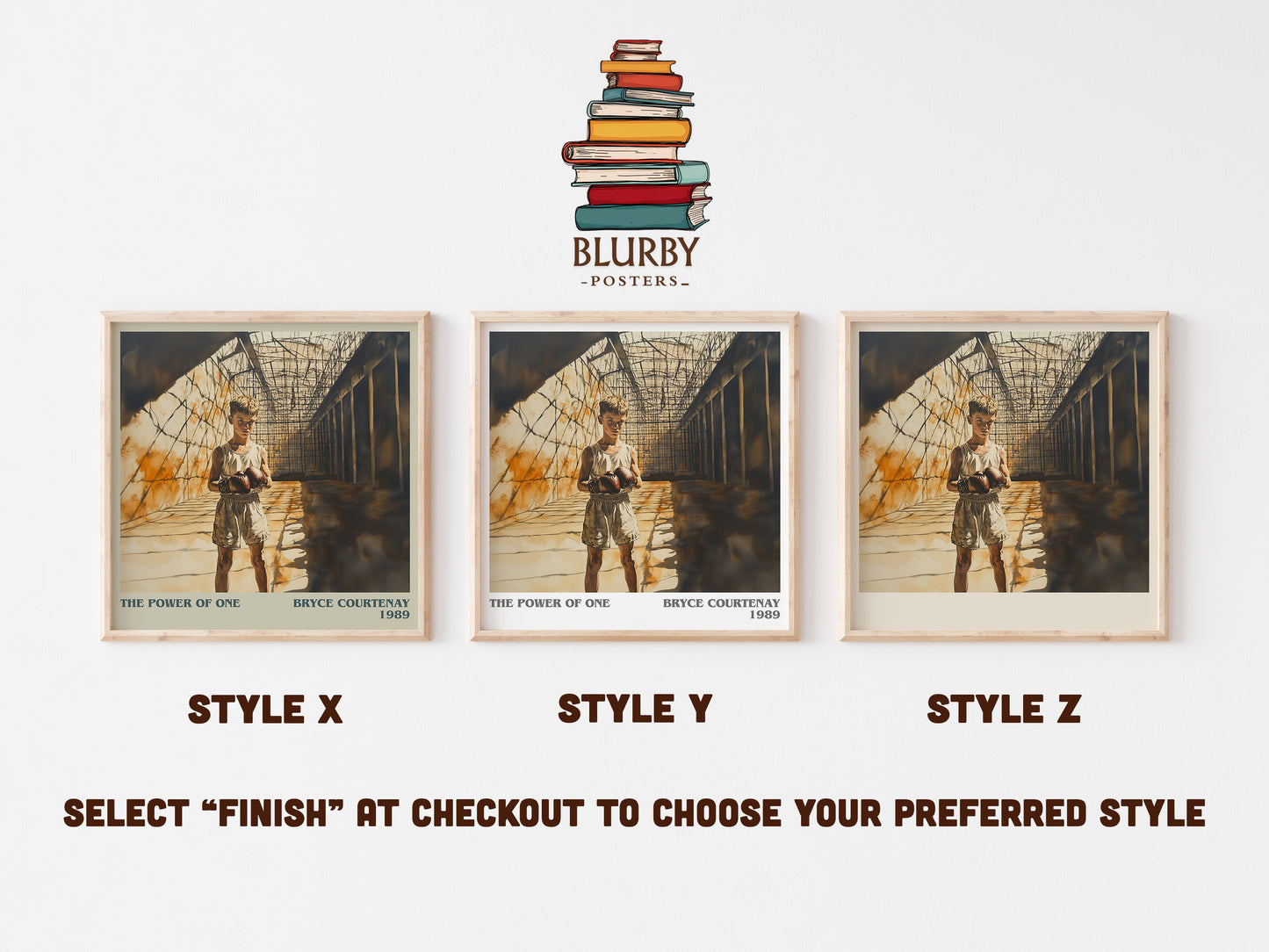 The Power of One literary art print colour and style options – Bryce Courtenay book art
