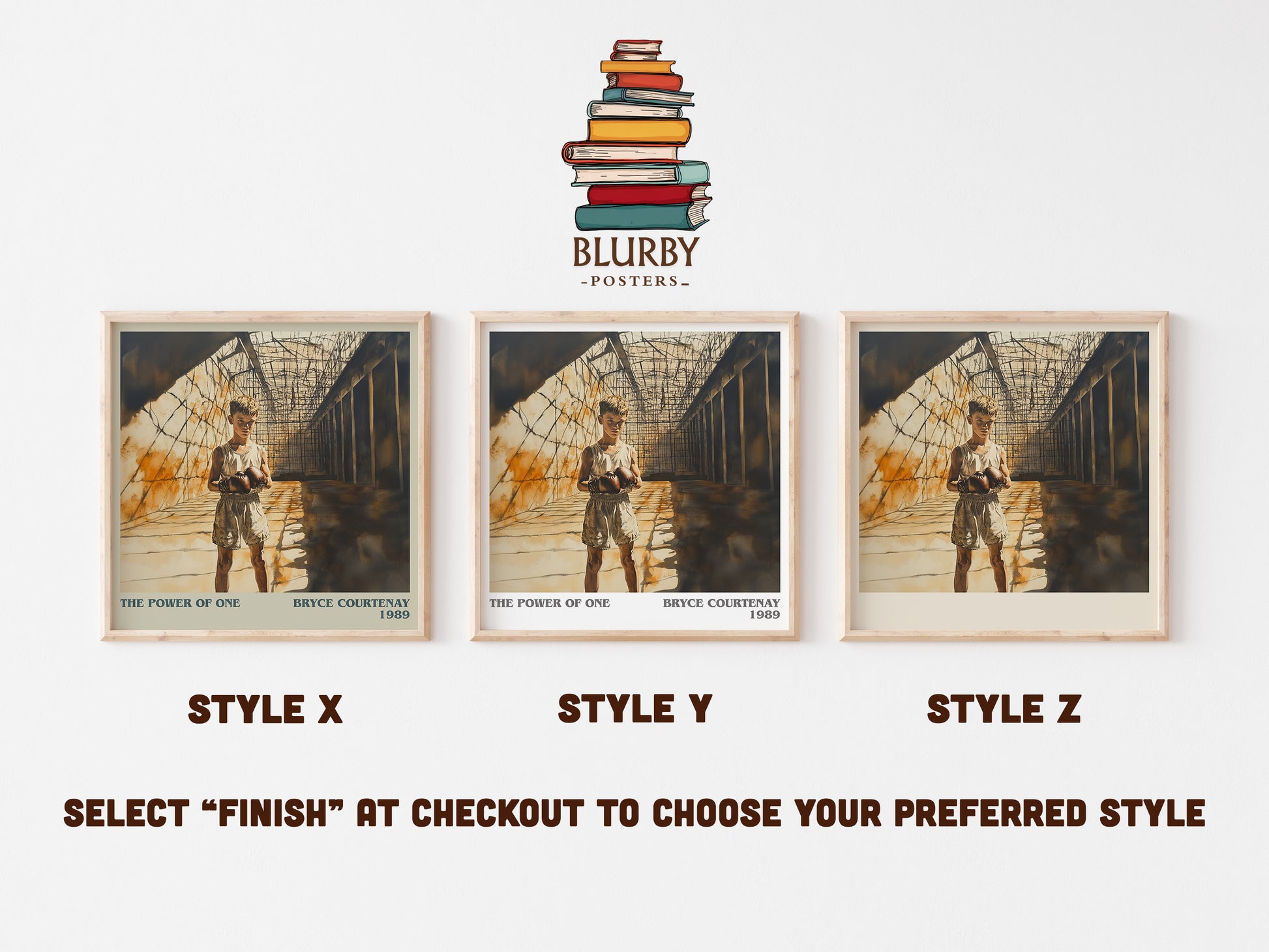 The Power of One literary art print colour and style options – Bryce Courtenay book art