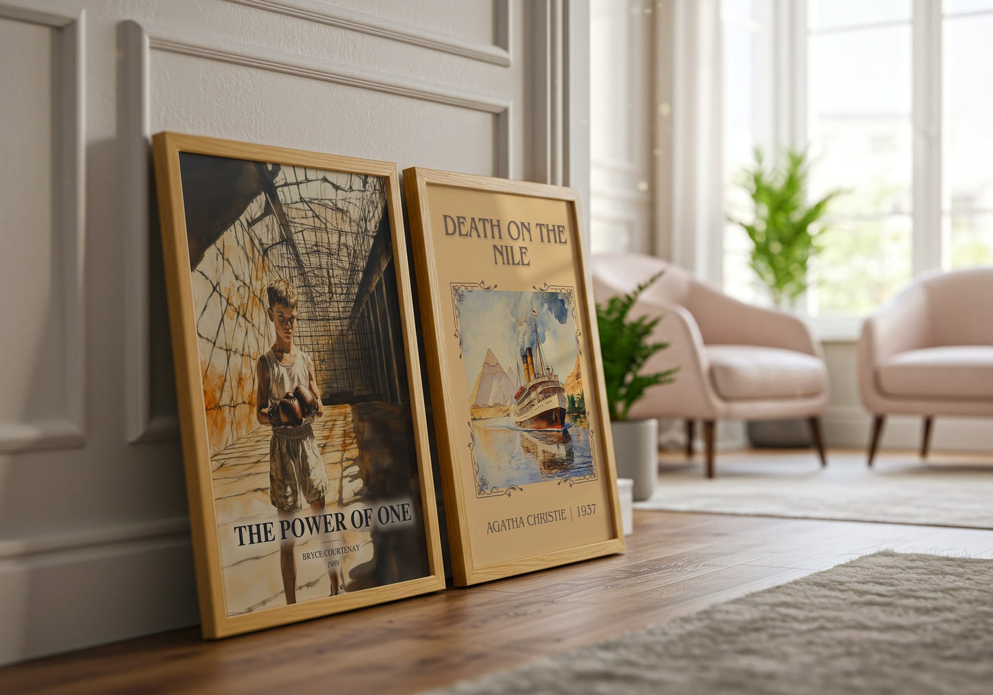 The Power Of One watercolour print framed by window – literary home decor