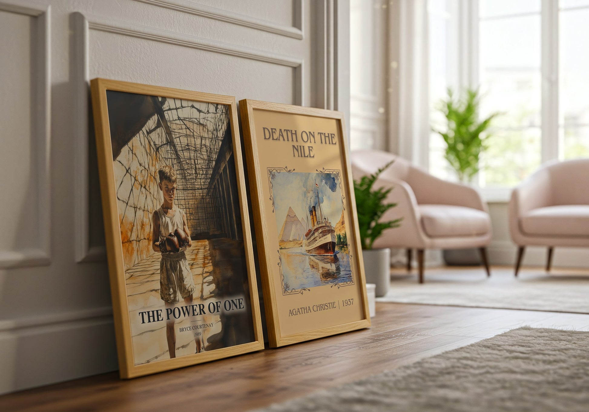The Power Of One watercolour print framed by window – literary home decor