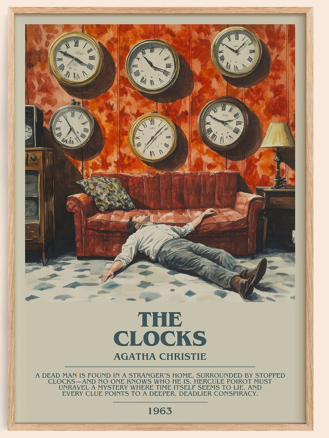 The Clocks Bookish Wall Art by Agatha Christie