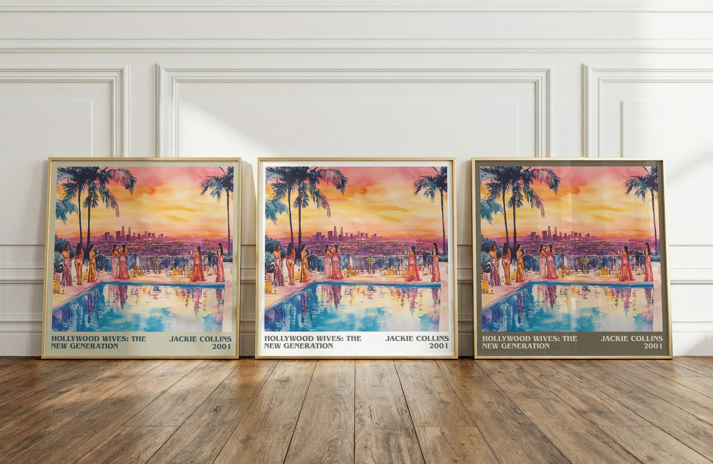 Hollywood Wives: The New Generation literary print framed by window – literary home decor