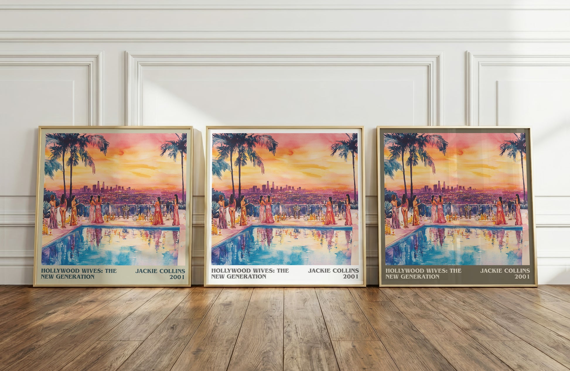 Hollywood Wives: The New Generation literary print framed by window – literary home decor