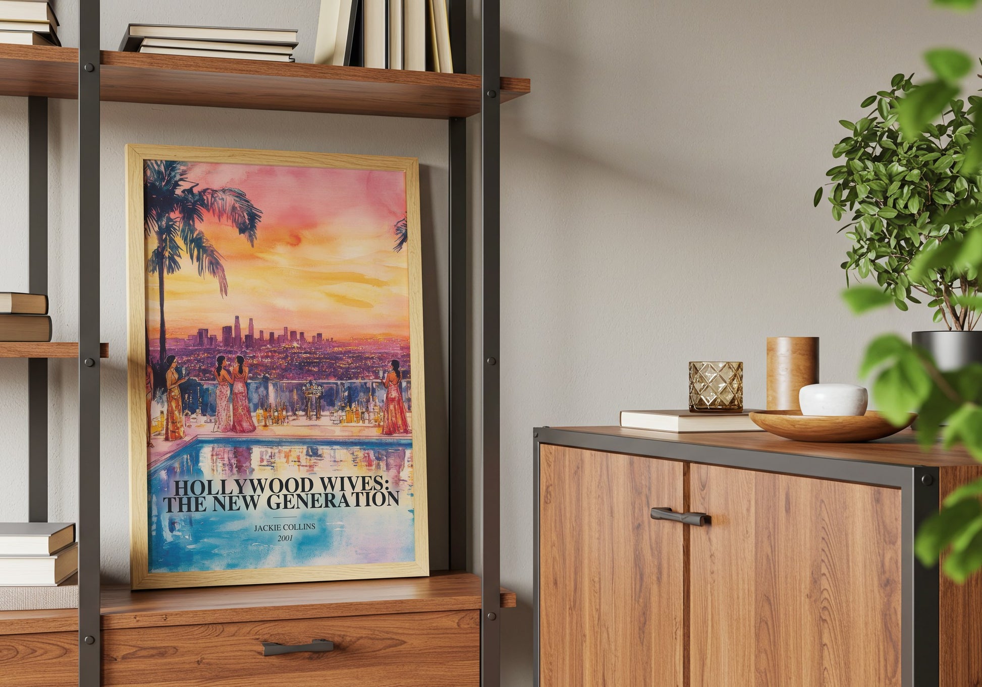 Hollywood Wives: The New Generation book watercolour illustration paper finish options – matte satin gloss