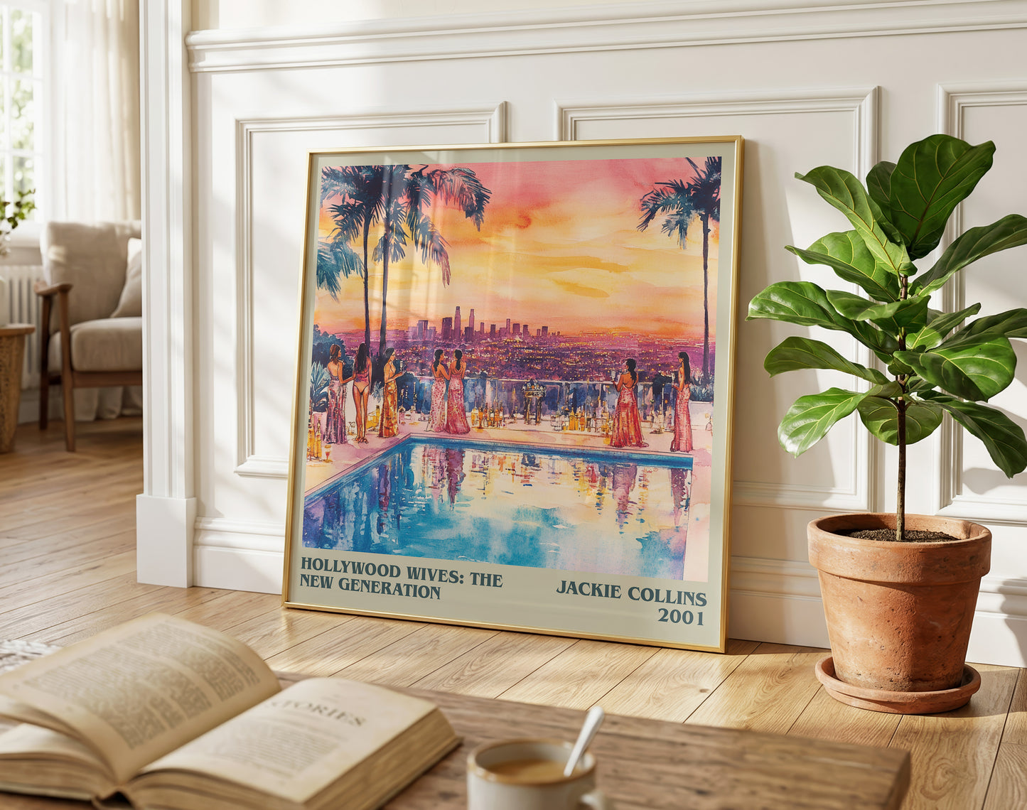 Hollywood Wives: The New Generation literary poster paired in gallery wall – literary art prints