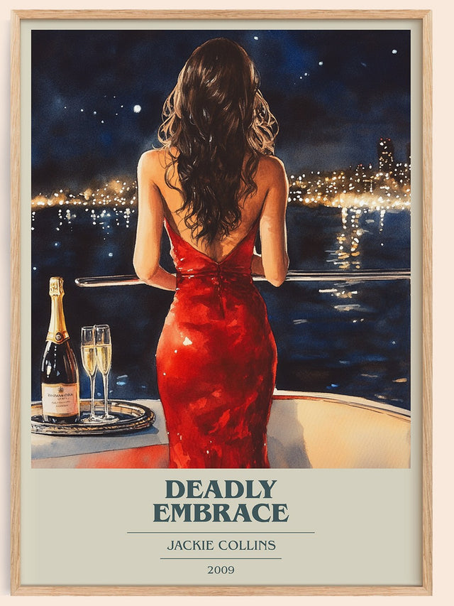 Deadly Embrace Book Cover Poster by Jackie Collins
