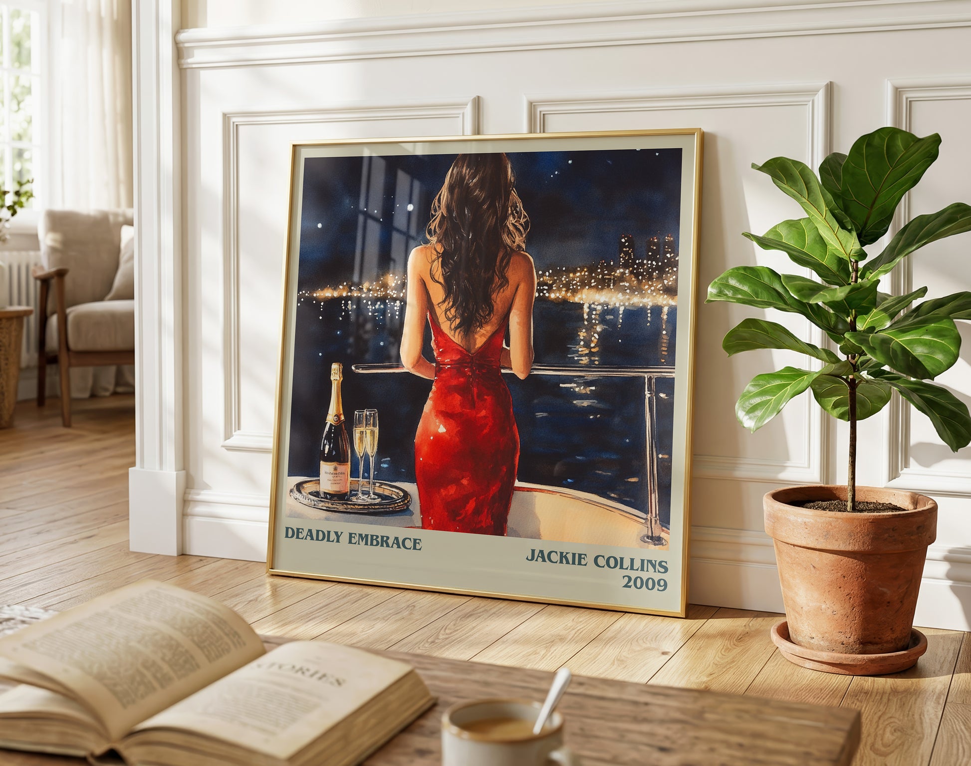 Deadly Embrace literary poster paired in gallery wall – literary art prints