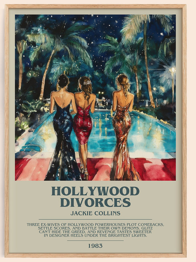 Hollywood Divorces Bookish Wall Art by Jackie Collins