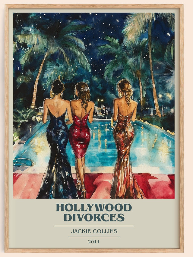 Hollywood Divorces Book Cover Poster by Jackie Collins
