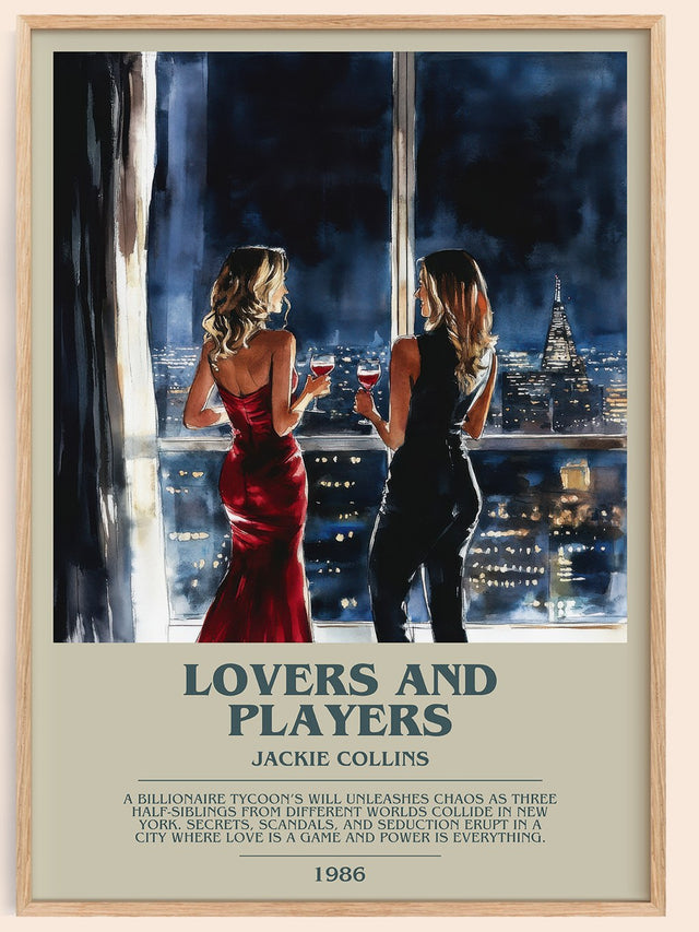 Lovers and Players Bookish Wall Art by Jackie Collins