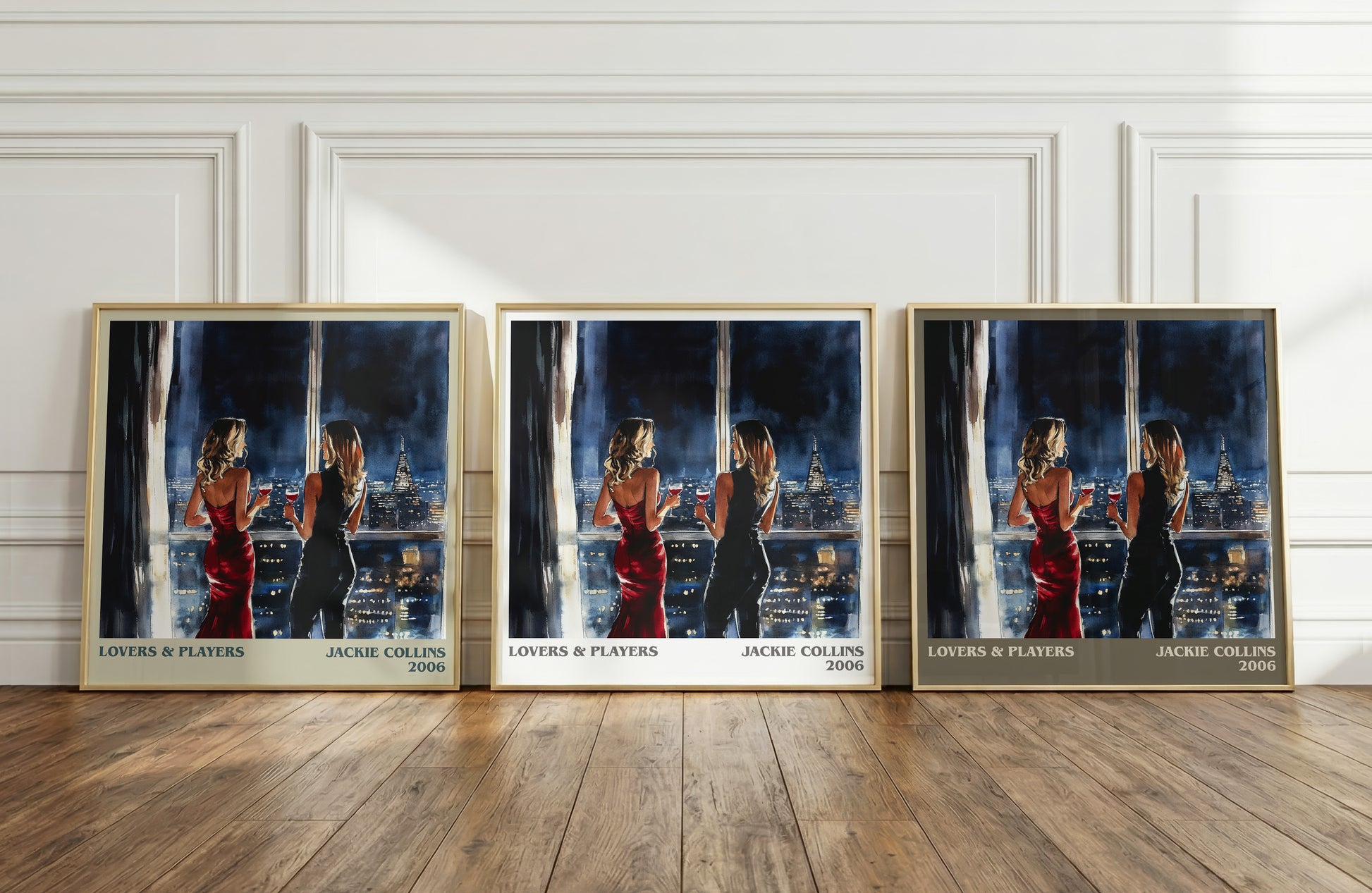 Lovers and Players literary print framed by window – literary home decor