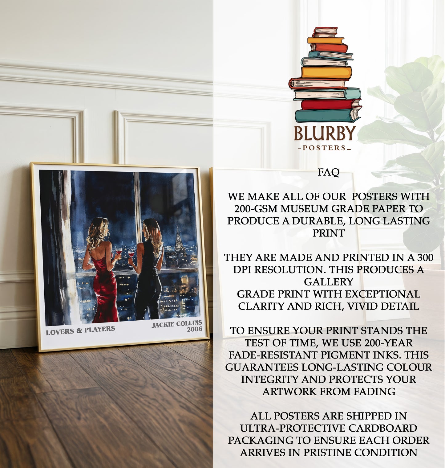 Lovers and Players Literary Art Print by Jackie Collins