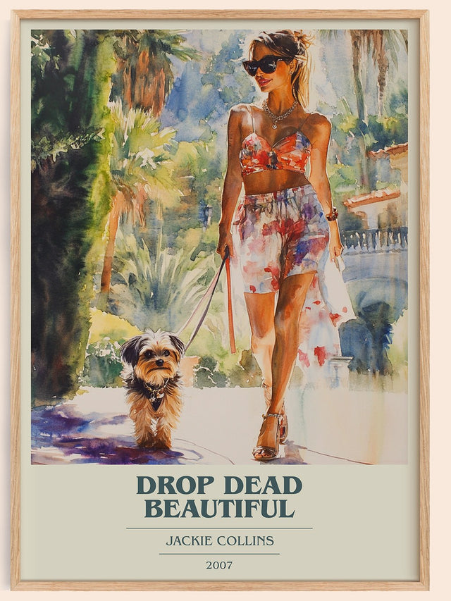 Drop Dead Beautiful Book Cover Poster by Jackie Collins