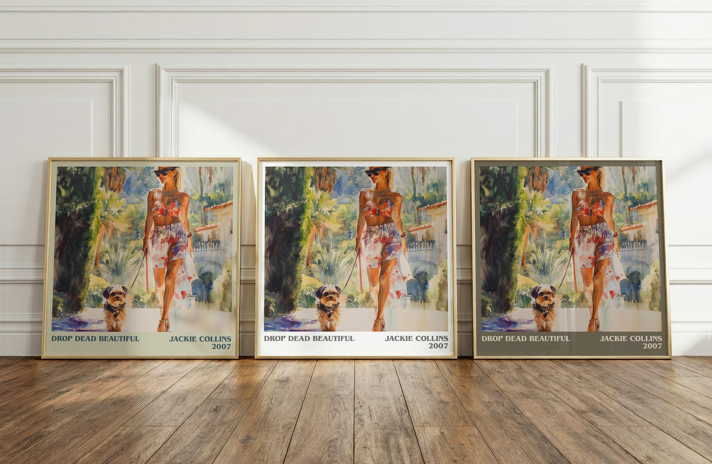 Drop Dead Beautiful literary print framed by window – literary home decor