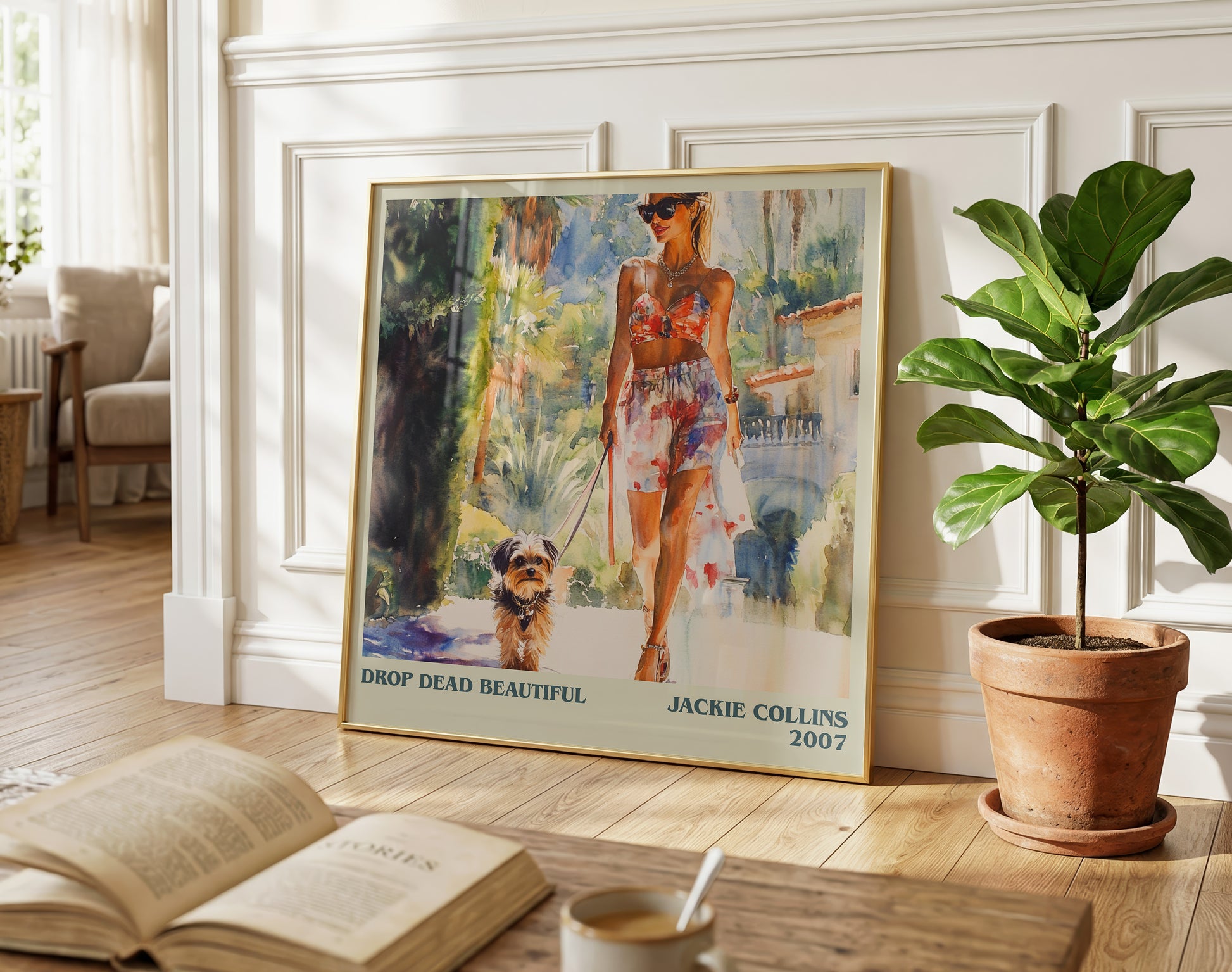 Drop Dead Beautiful literary poster paired in gallery wall – literary art prints