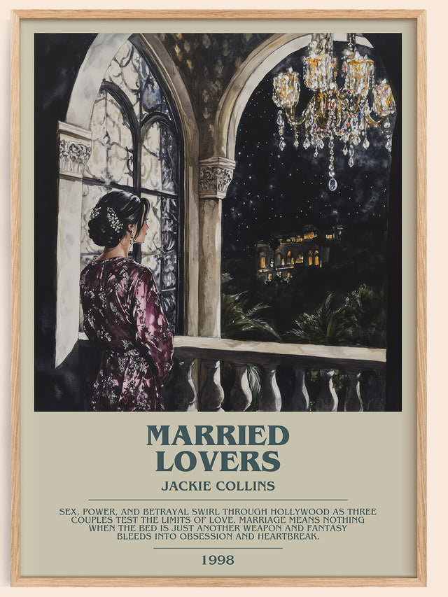 Married Lovers Bookish Wall Art by Jackie Collins