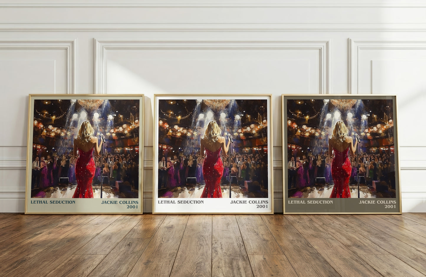 Lethal Seduction literary print framed by window – literary home decor