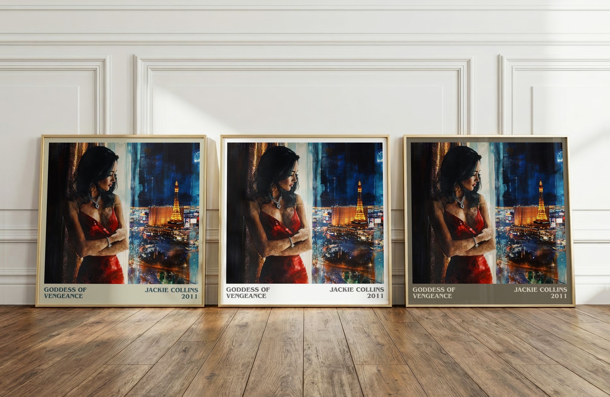 Goddess of Vengeance literary print framed by window – literary home decor