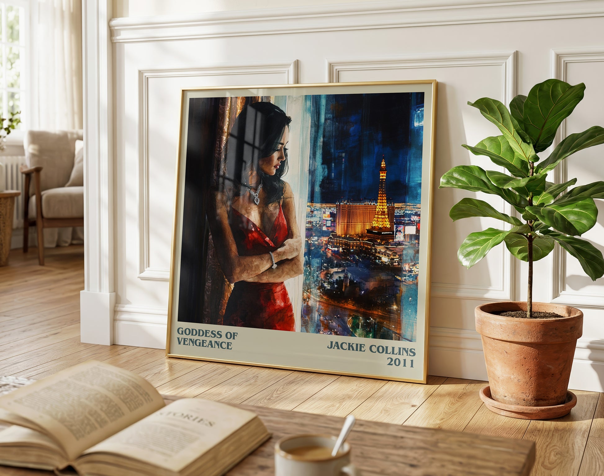 Goddess of Vengeance literary poster paired in gallery wall – literary art prints