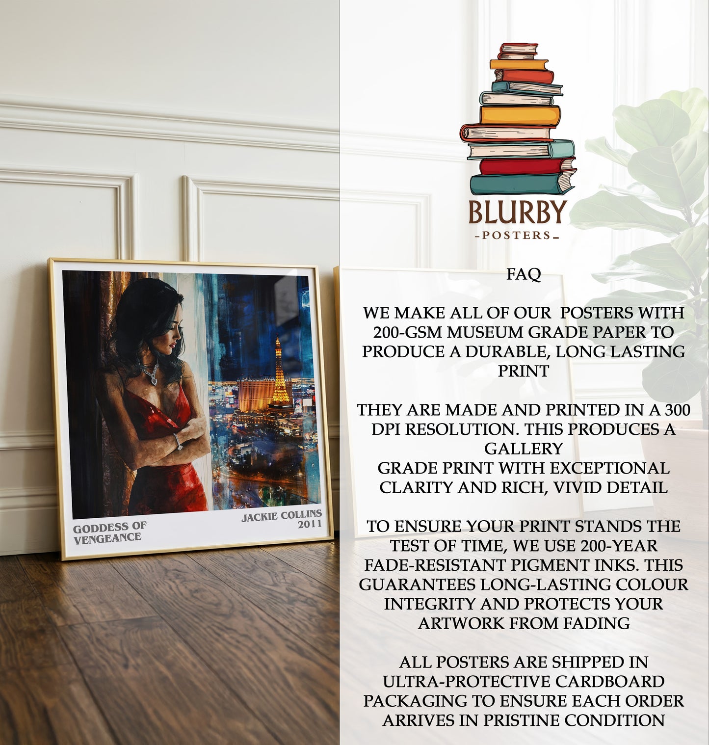 Goddess of Vengeance Literary Art Print by Jackie Collins