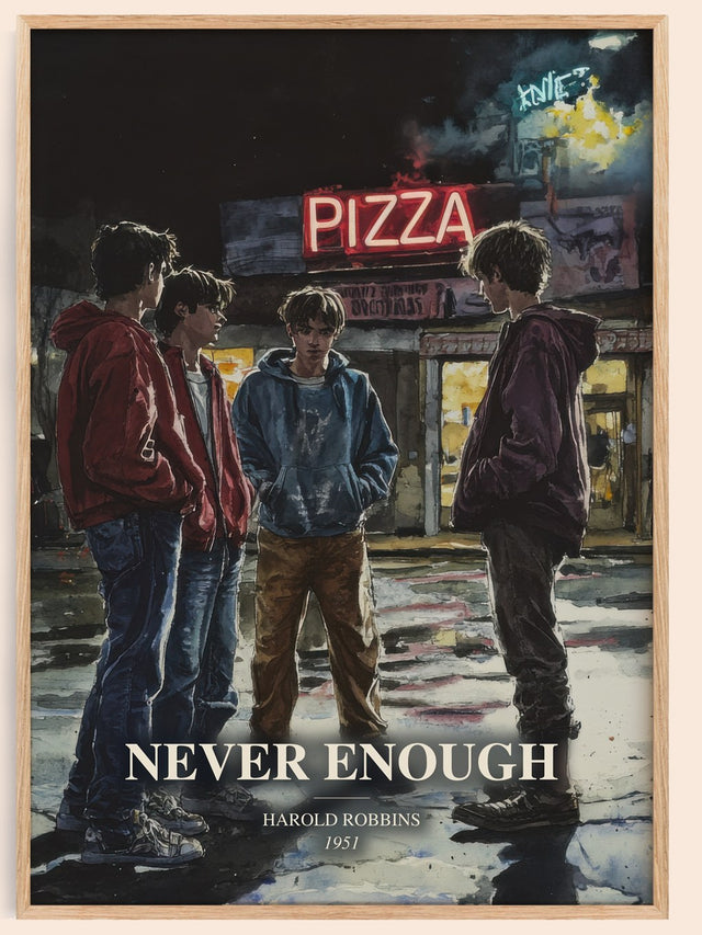 Never Enough Book Watercolour Illustration by Harold Robbins
