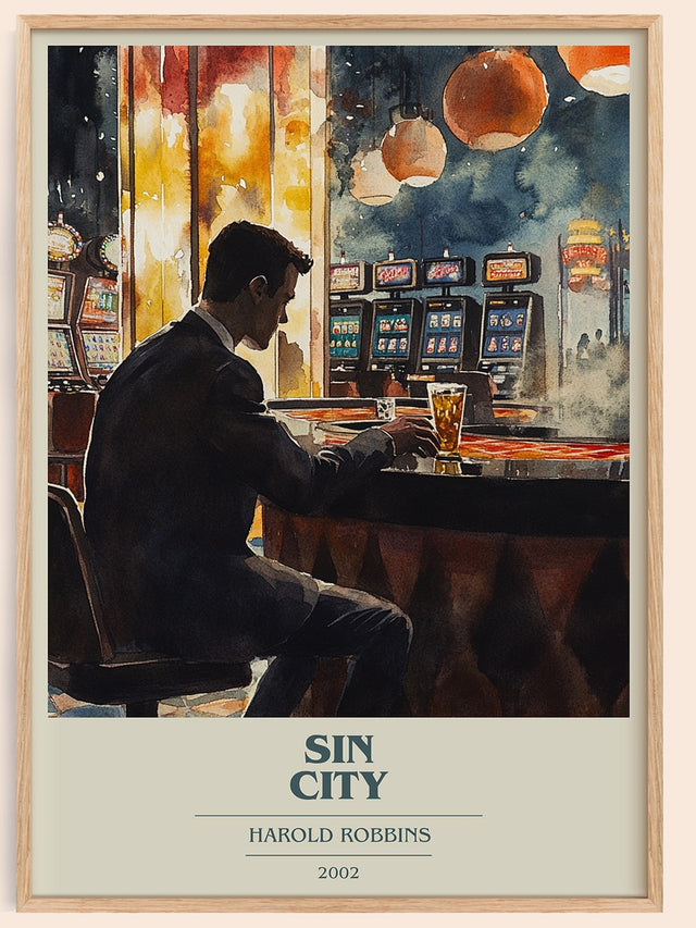 Sin City Book Cover Poster by Harold Robbins