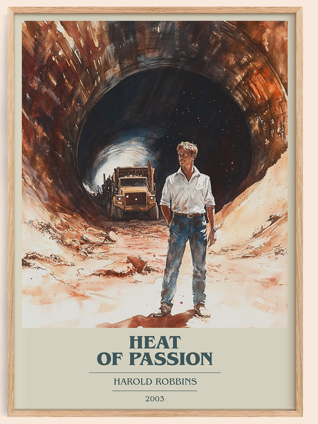 Heat of Passion Book Cover Poster by Harold Robbins