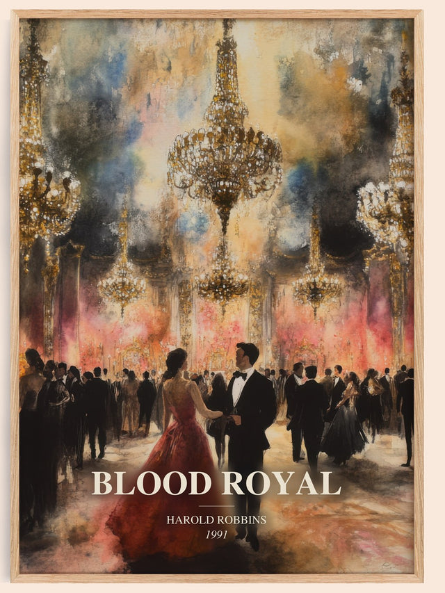 Blood Royal Book Watercolour Illustration by Harold Robbins