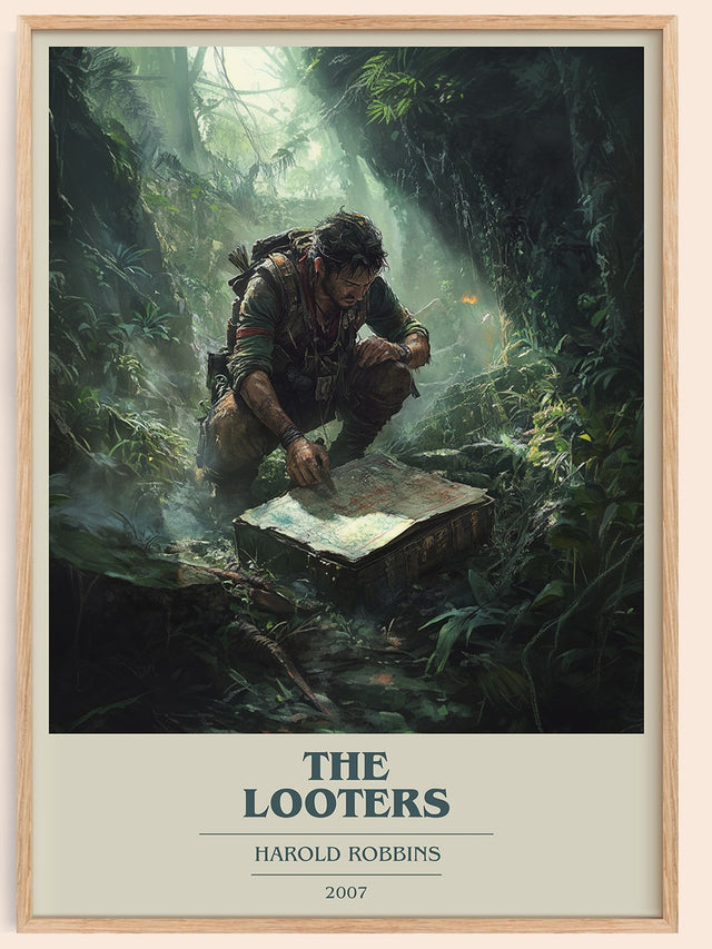 The Looters Book Cover Poster by Harold Robbins