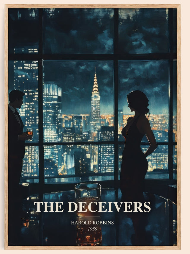 The Deceivers Book Watercolour Illustration by Harold Robbins