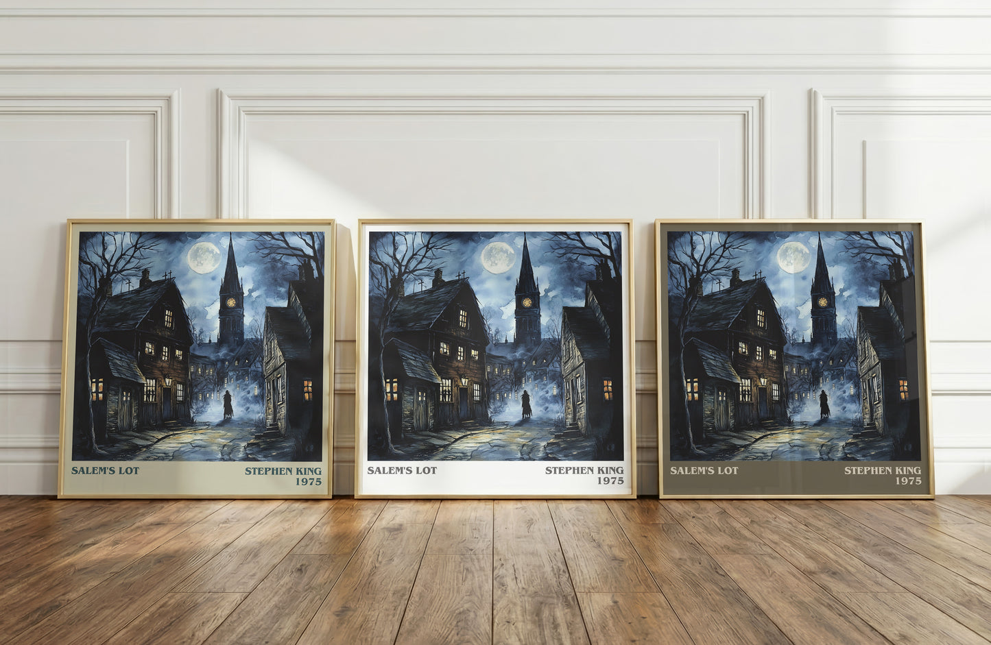 Salem's Lot literary print framed by window – literary home decor