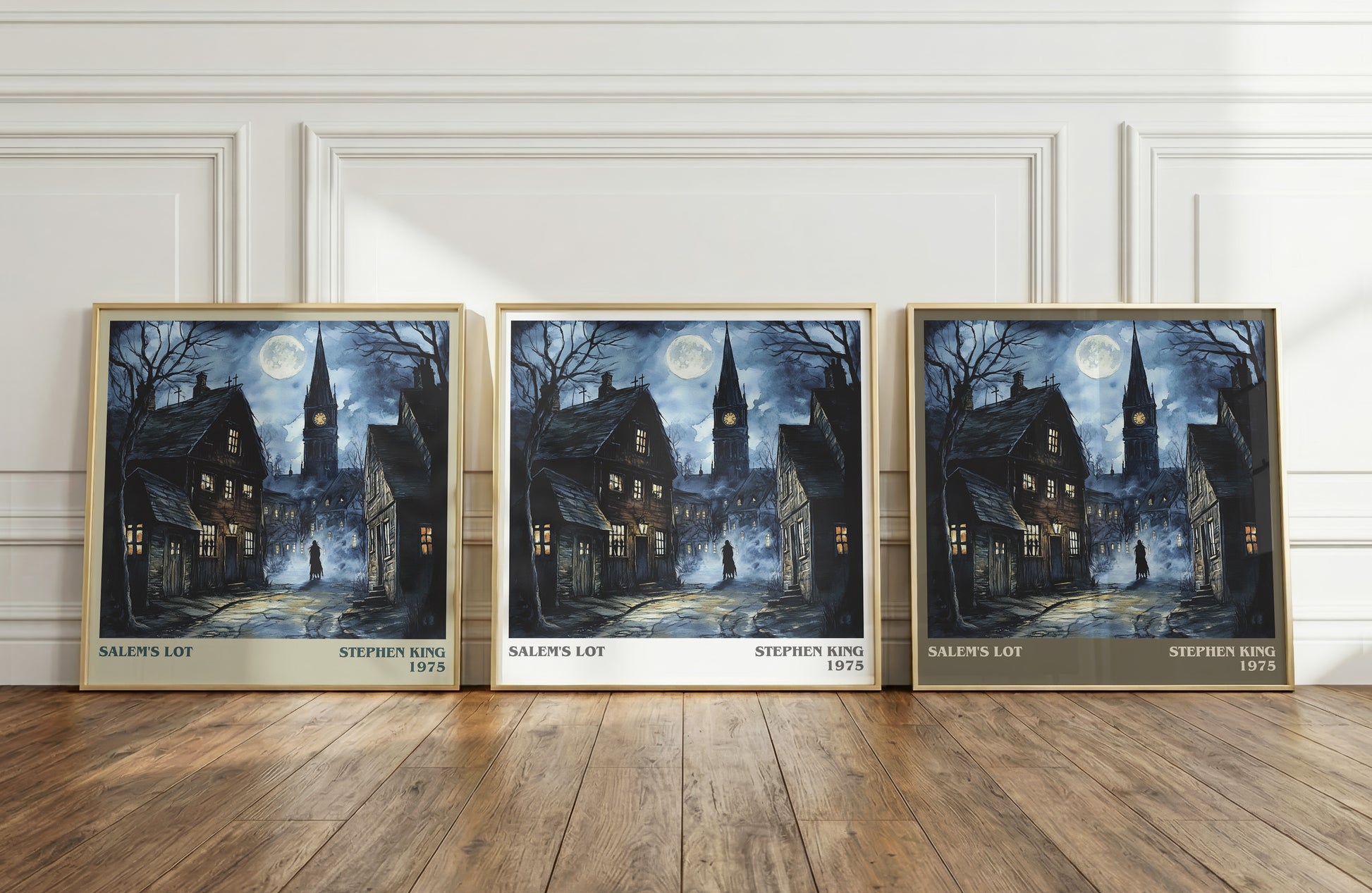 Salem's Lot literary print framed by window – literary home decor