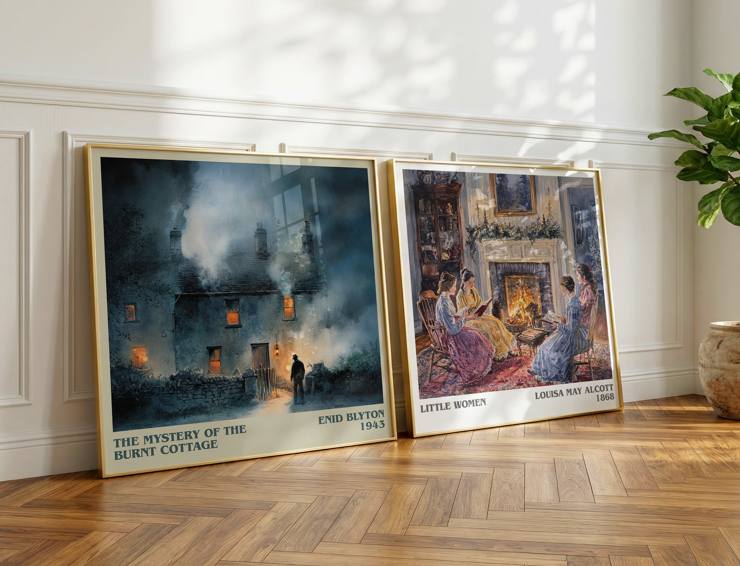The Mystery of the Burnt Cottage book poster packaging – museum-quality print rolled in protective tube