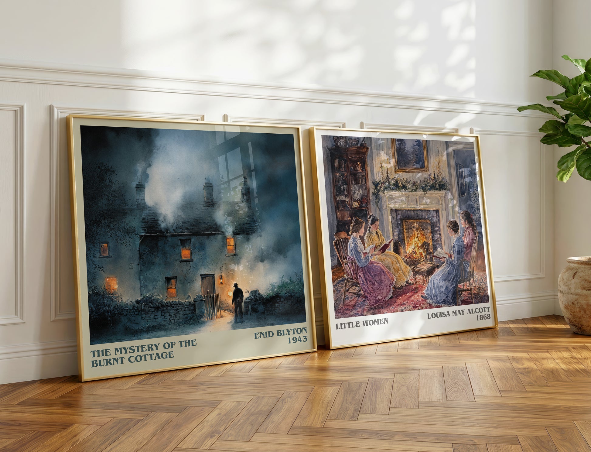 The Mystery of the Burnt Cottage book poster packaging – museum-quality print rolled in protective tube