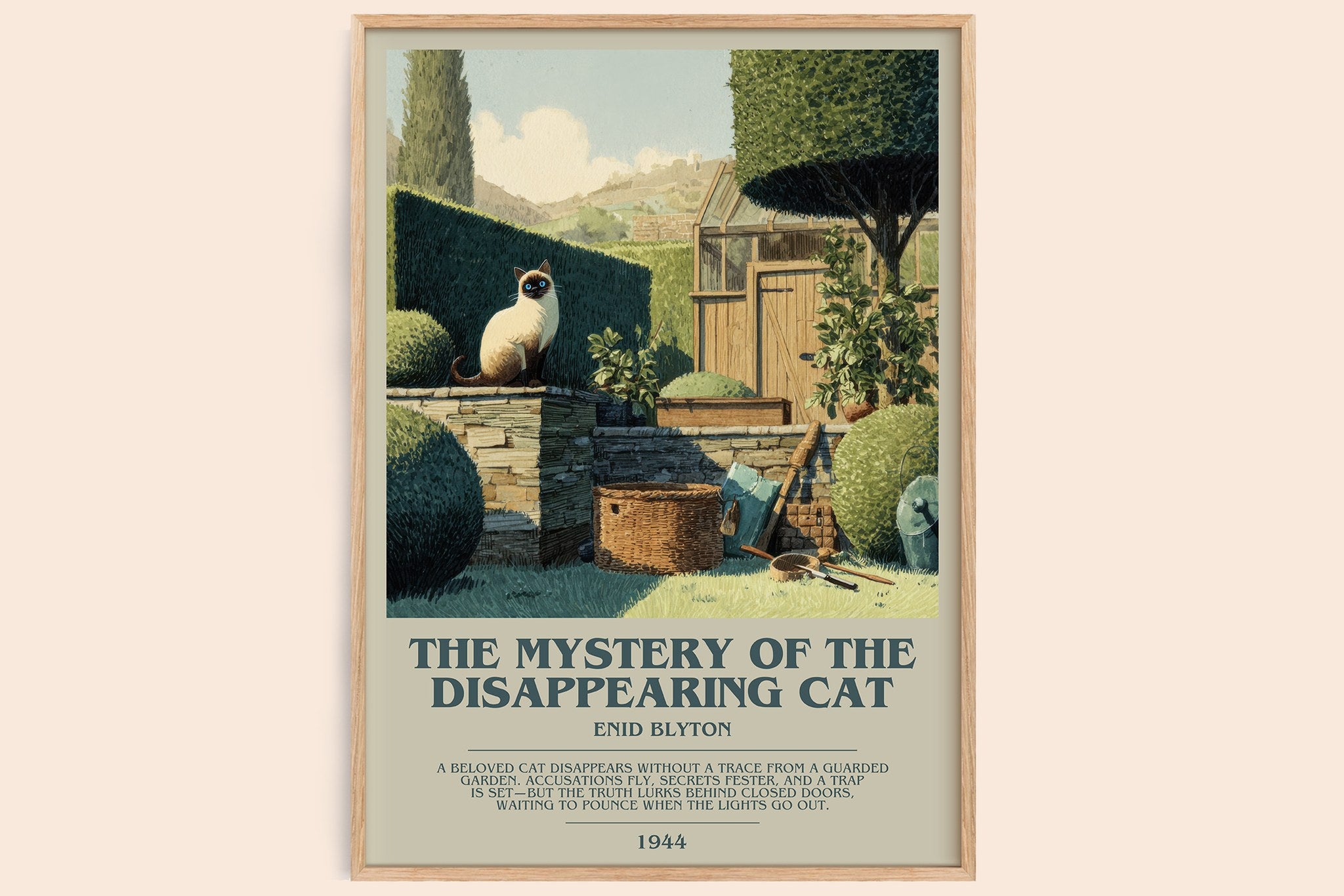 The Mystery of the Disappearing Cat Bookish Wall Art by Enid Blyton
