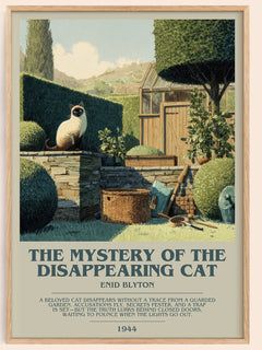 The Mystery of the Disappearing Cat Bookish Wall Art by Enid Blyton