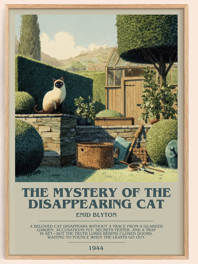 The Mystery of the Disappearing Cat Bookish Wall Art by Enid Blyton