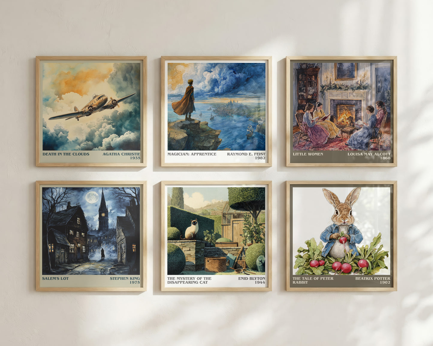 The Mystery of the Disappearing Cat literary book poster framed on wall – mystery wall art