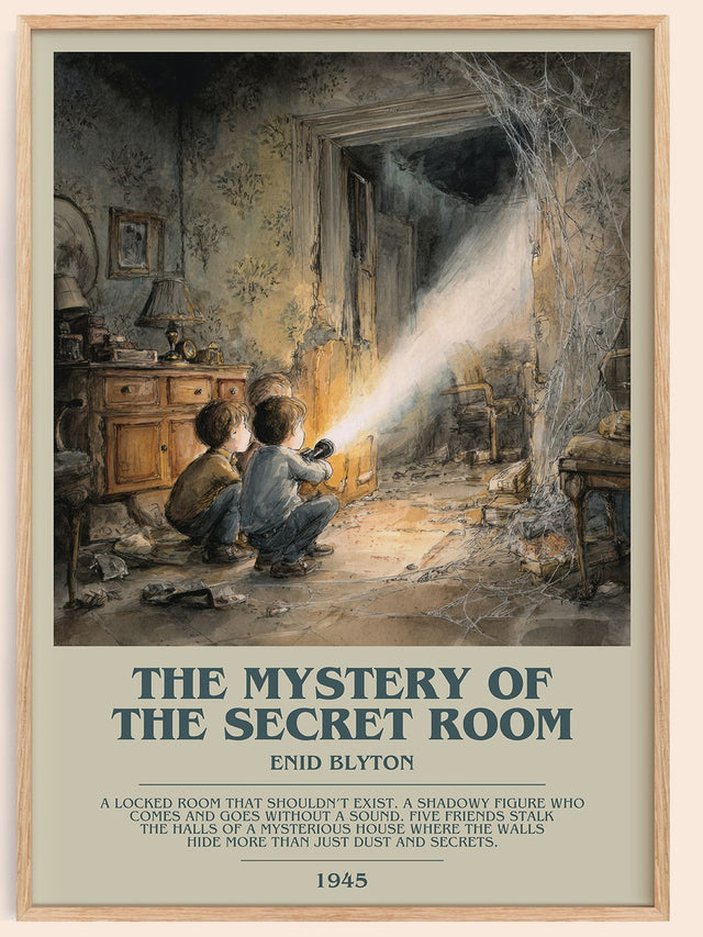The mystery of the secret room Bookish Wall Art by Enid Blyton